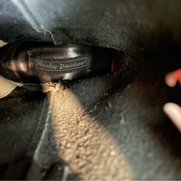 Harley Davidson Riding Boots Women’s 6.5 Black Genuine Leather Moto Biker Strap - Picture 15 of 16